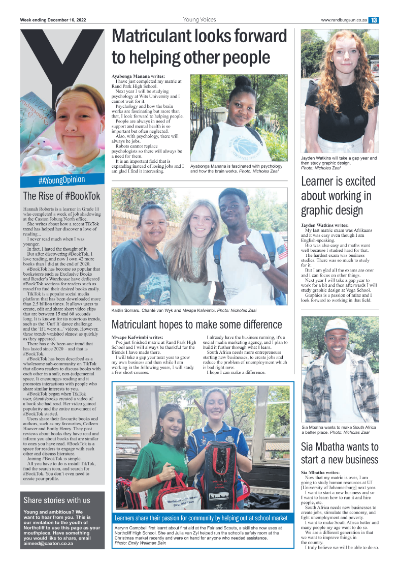 Randburg Sun 16 Dec 2022 page 13