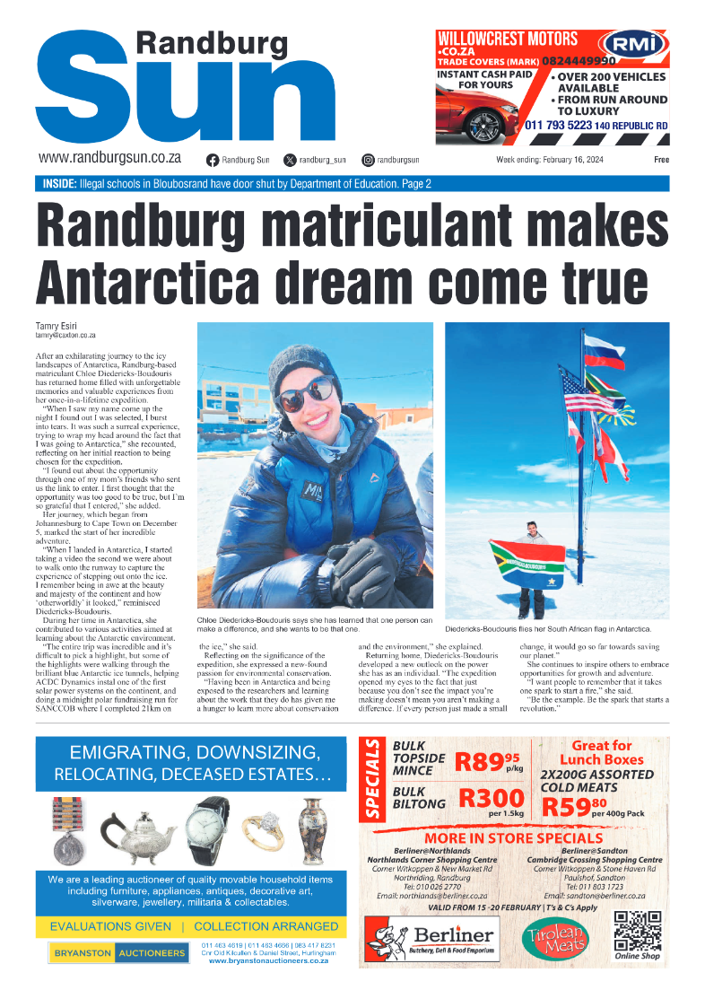 Randburg Sun 16 February 2024 page 1