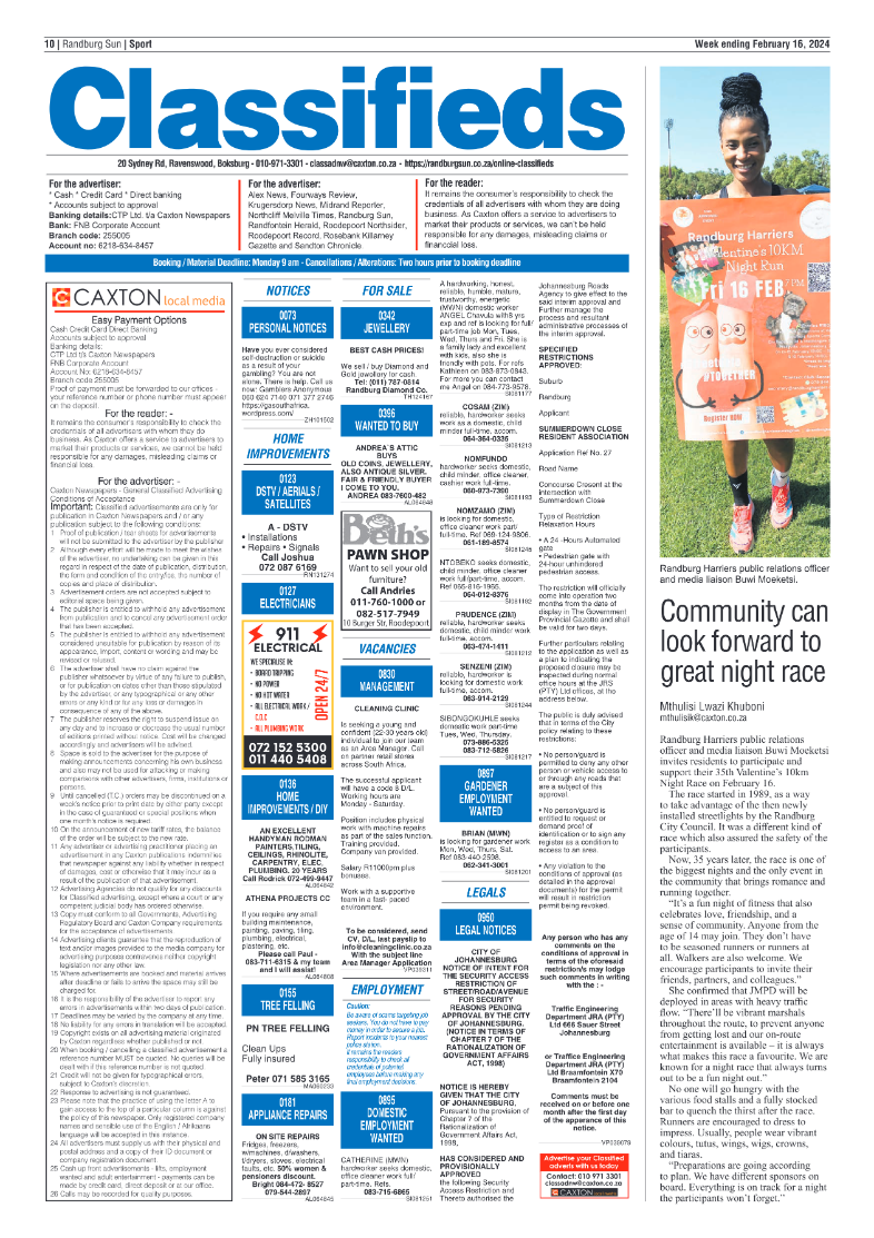 Randburg Sun 16 February 2024 page 10