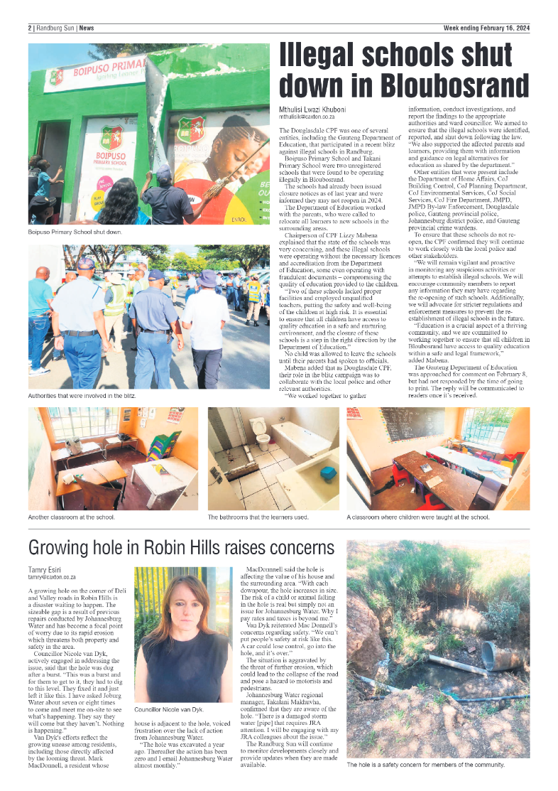 Randburg Sun 16 February 2024 page 2