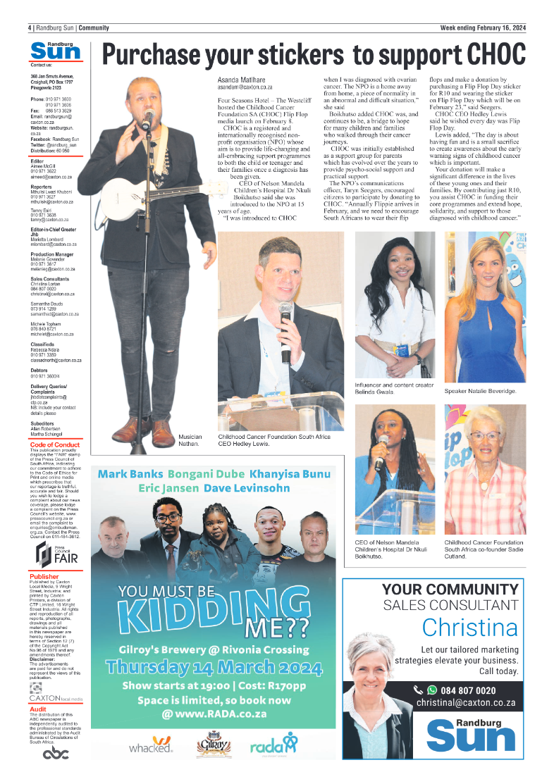 Randburg Sun 16 February 2024 page 4