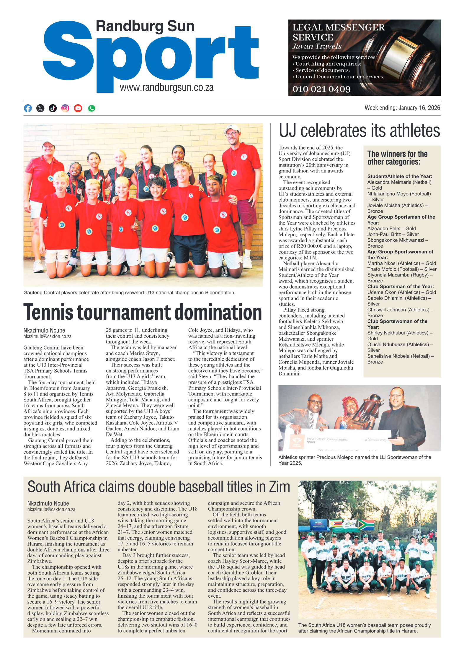 Randburg Sun 16 January 2026 page 10