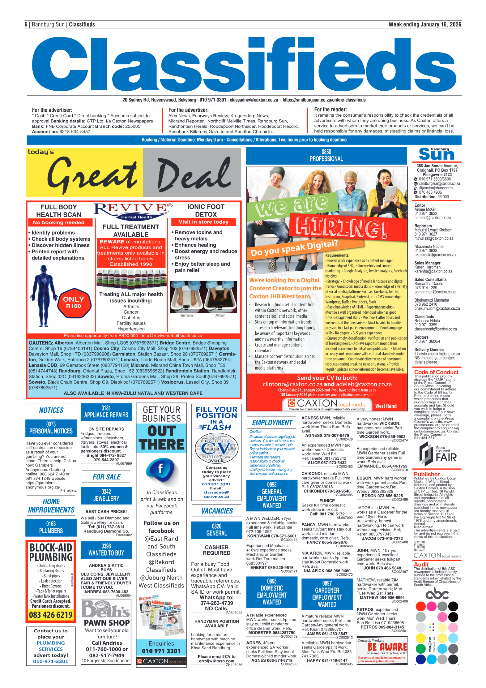 Randburg Sun 16 January 2026 page 8