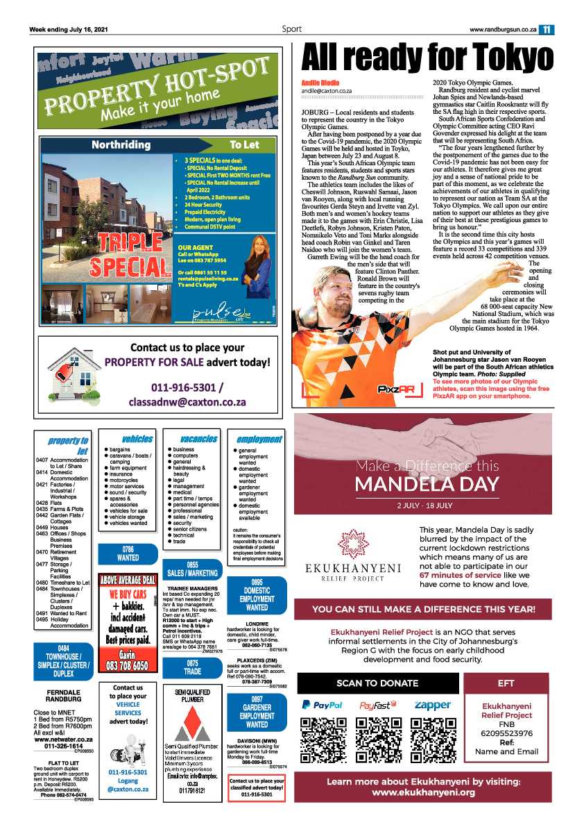 Randburg Sun  16 July 2021 page 11