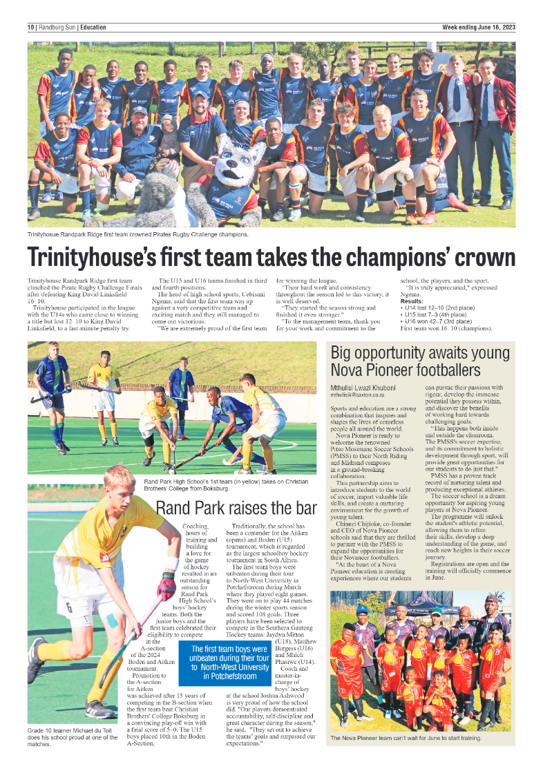 Randburg Sun 16 June 2023 page 10
