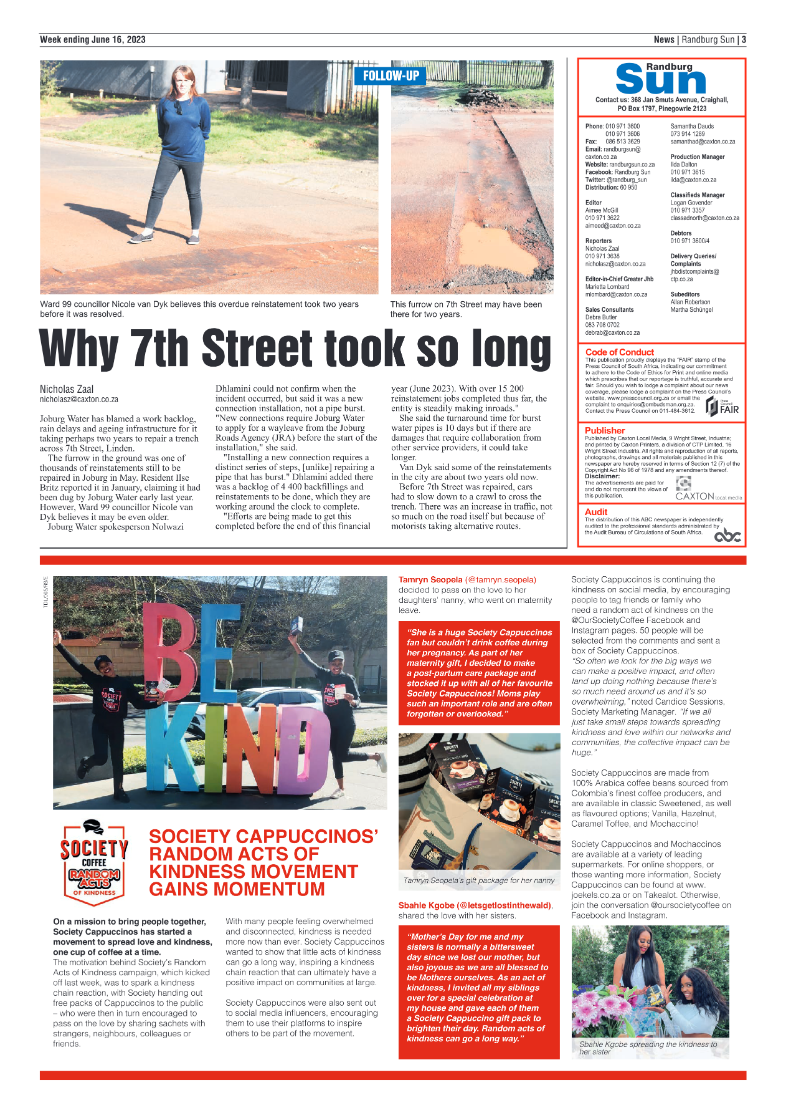 Randburg Sun 16 June 2023 page 3