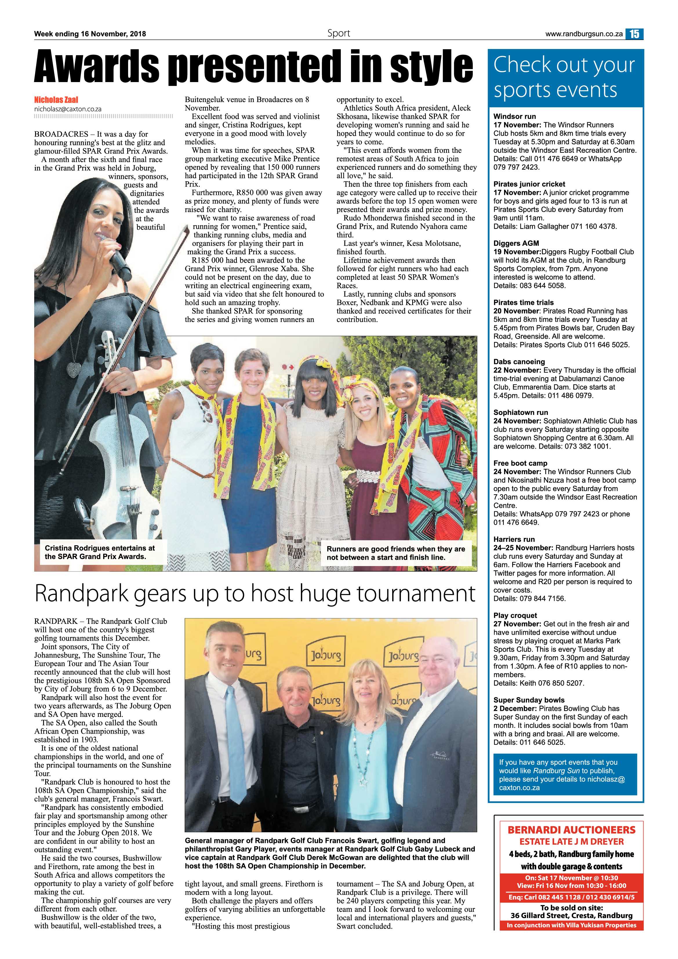 Randburg Sun 16 November 2018 page 15