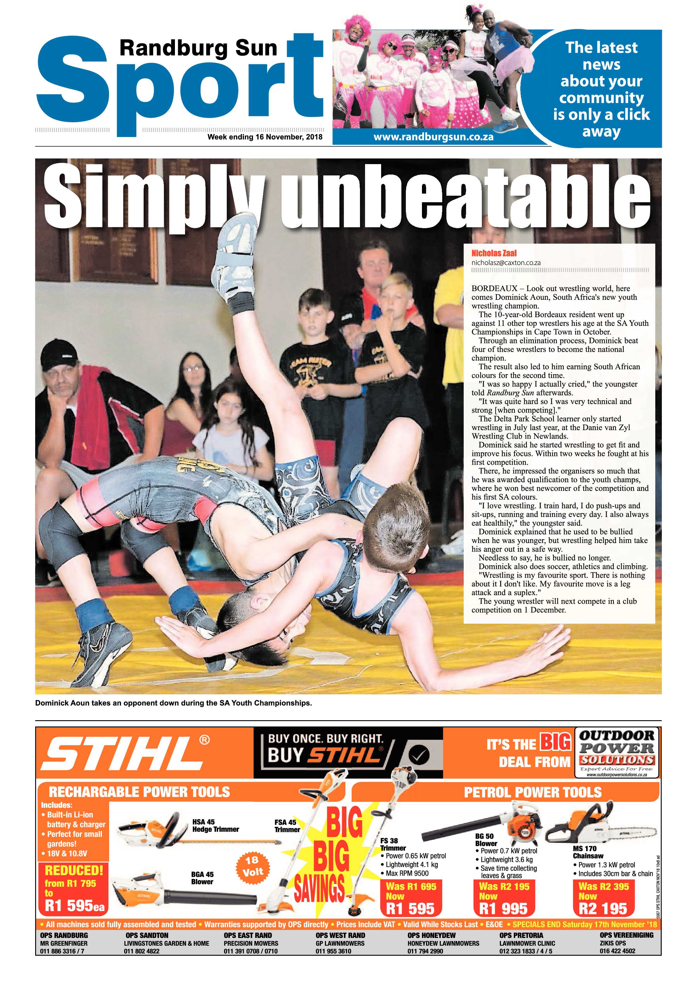 Randburg Sun 16 November 2018 page 16