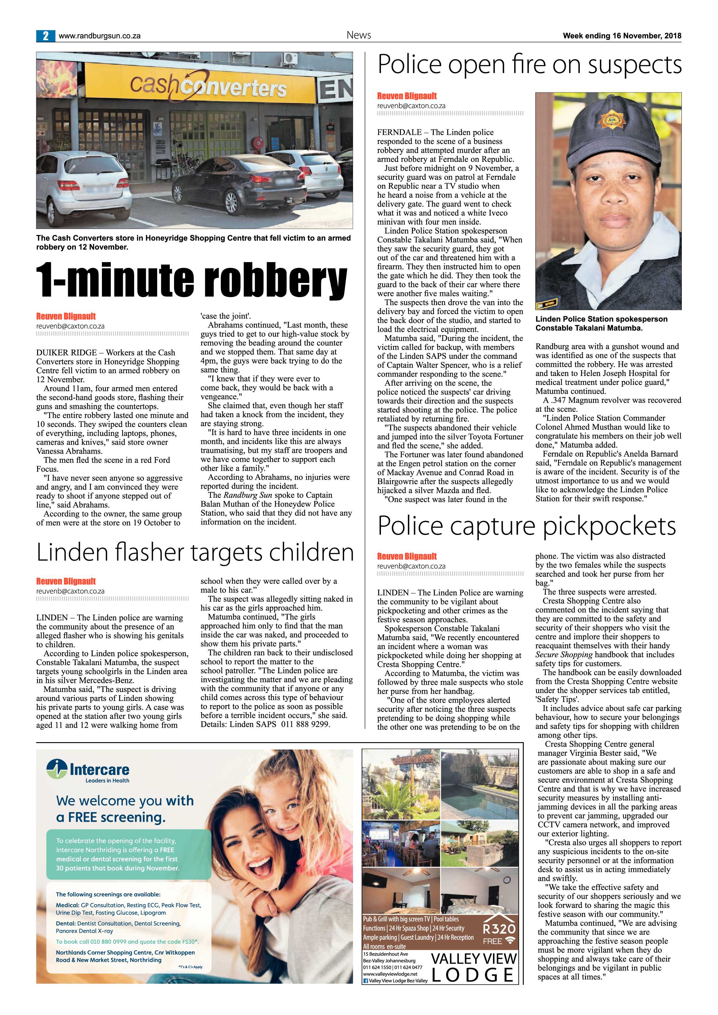 Randburg Sun 16 November 2018 page 2