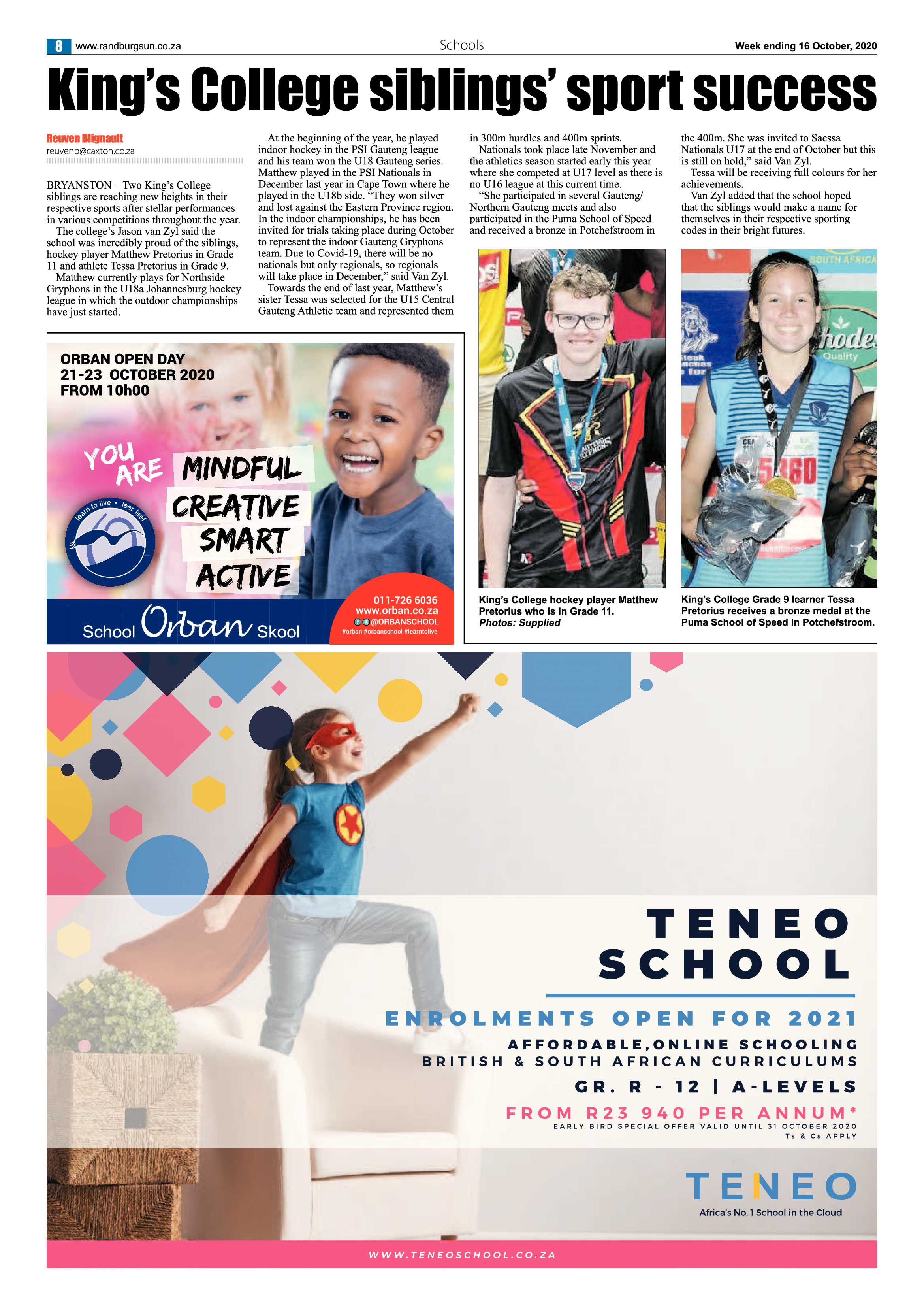 Randburg Sun 16 October 2020 page 8