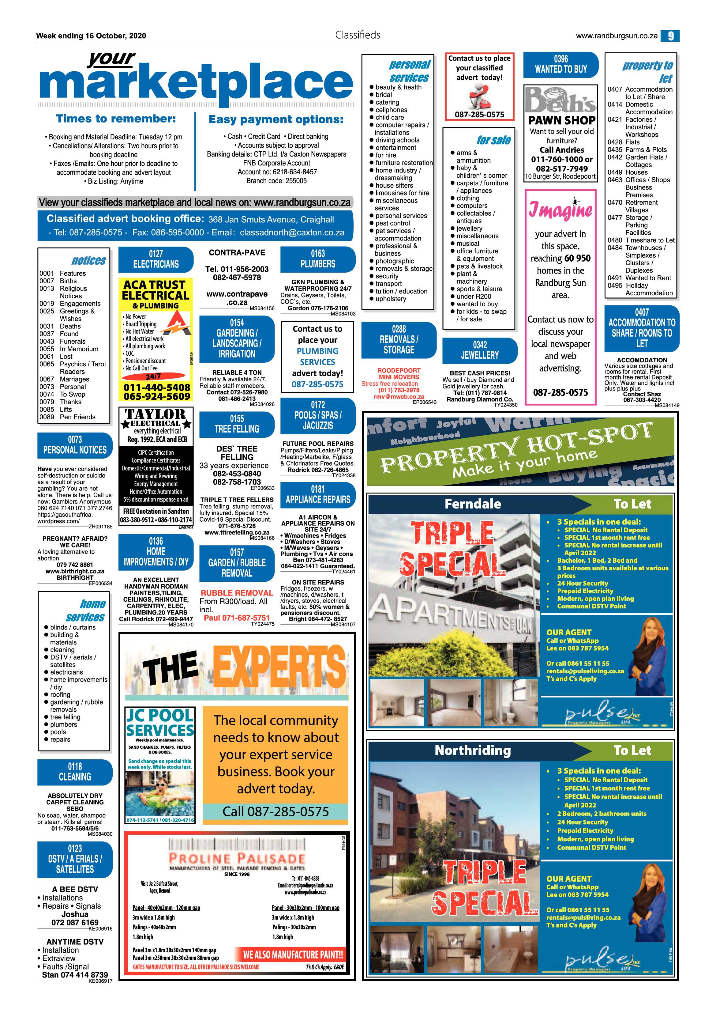 Randburg Sun 16 October 2020 page 9
