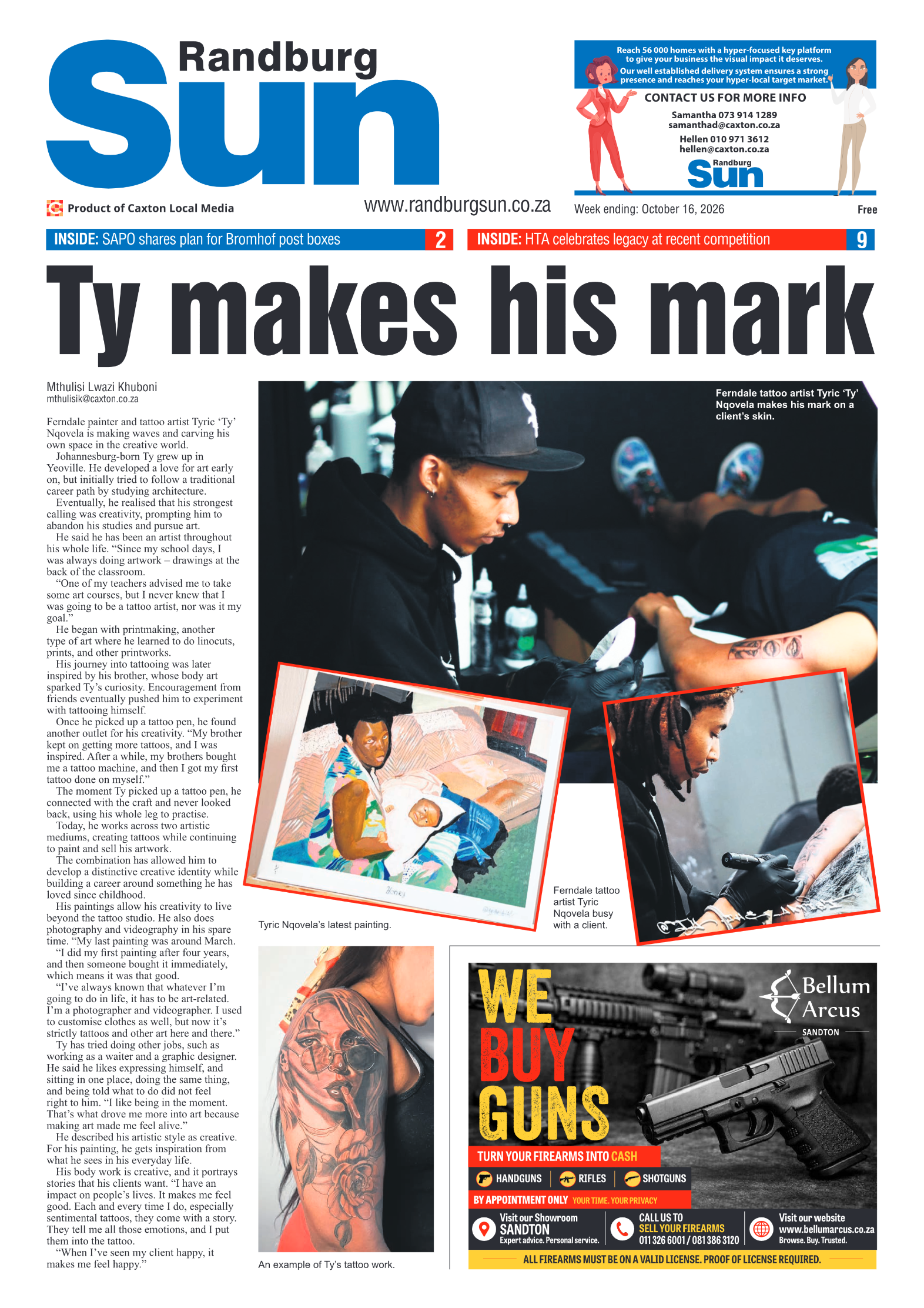 Randburg Sun 16 October 2026 page 1