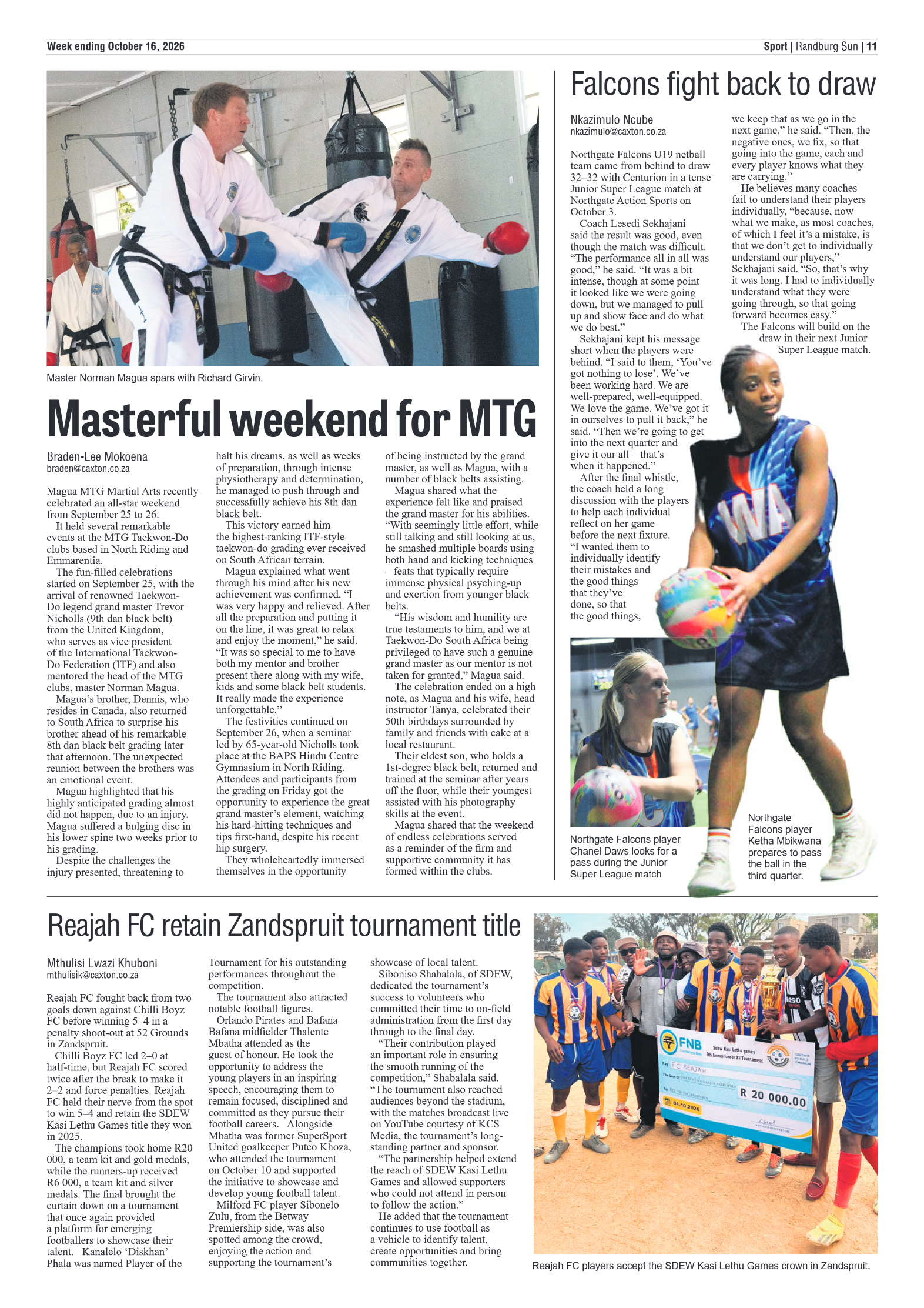 Randburg Sun 16 October 2026 page 11