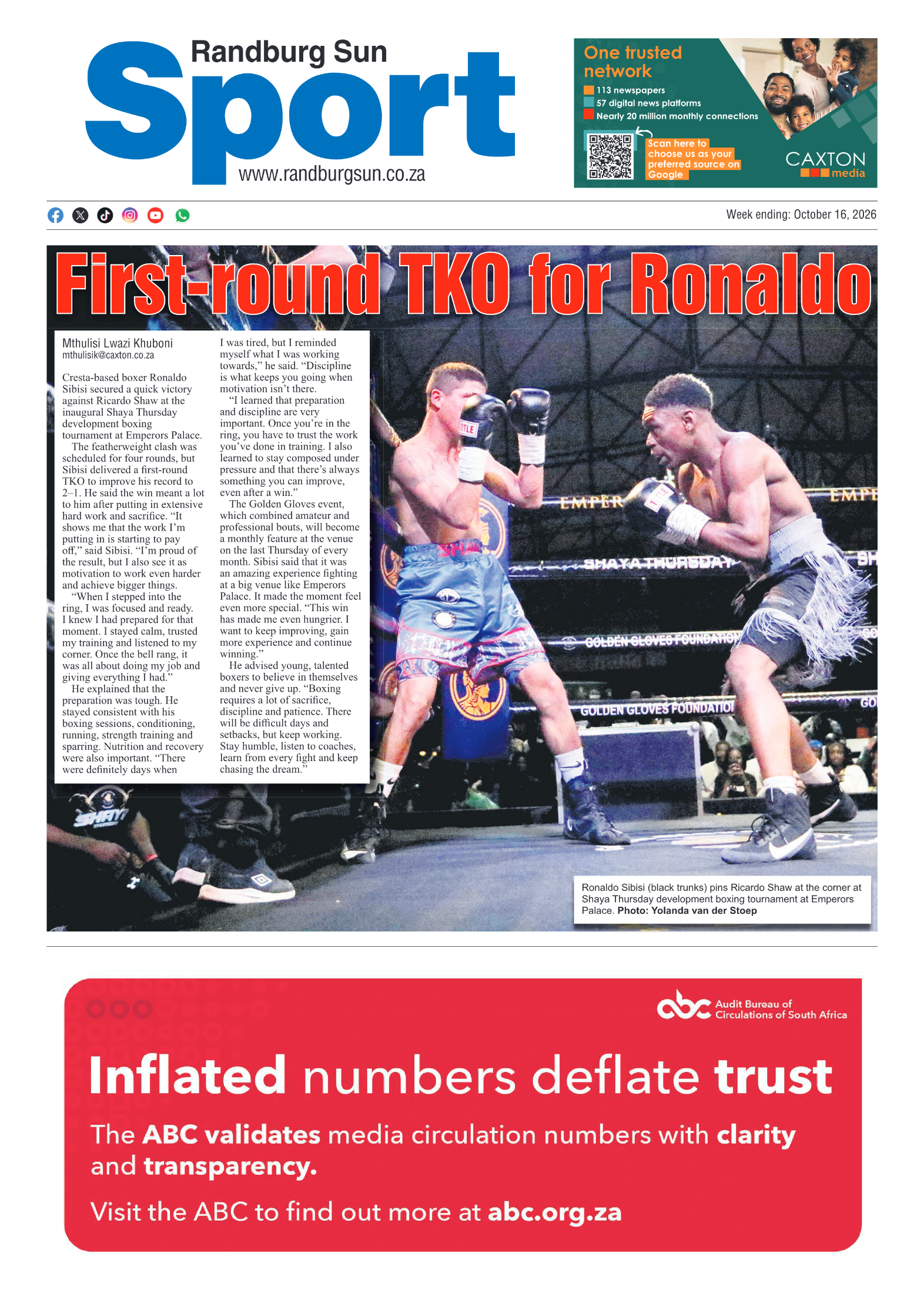 Randburg Sun 16 October 2026 page 12
