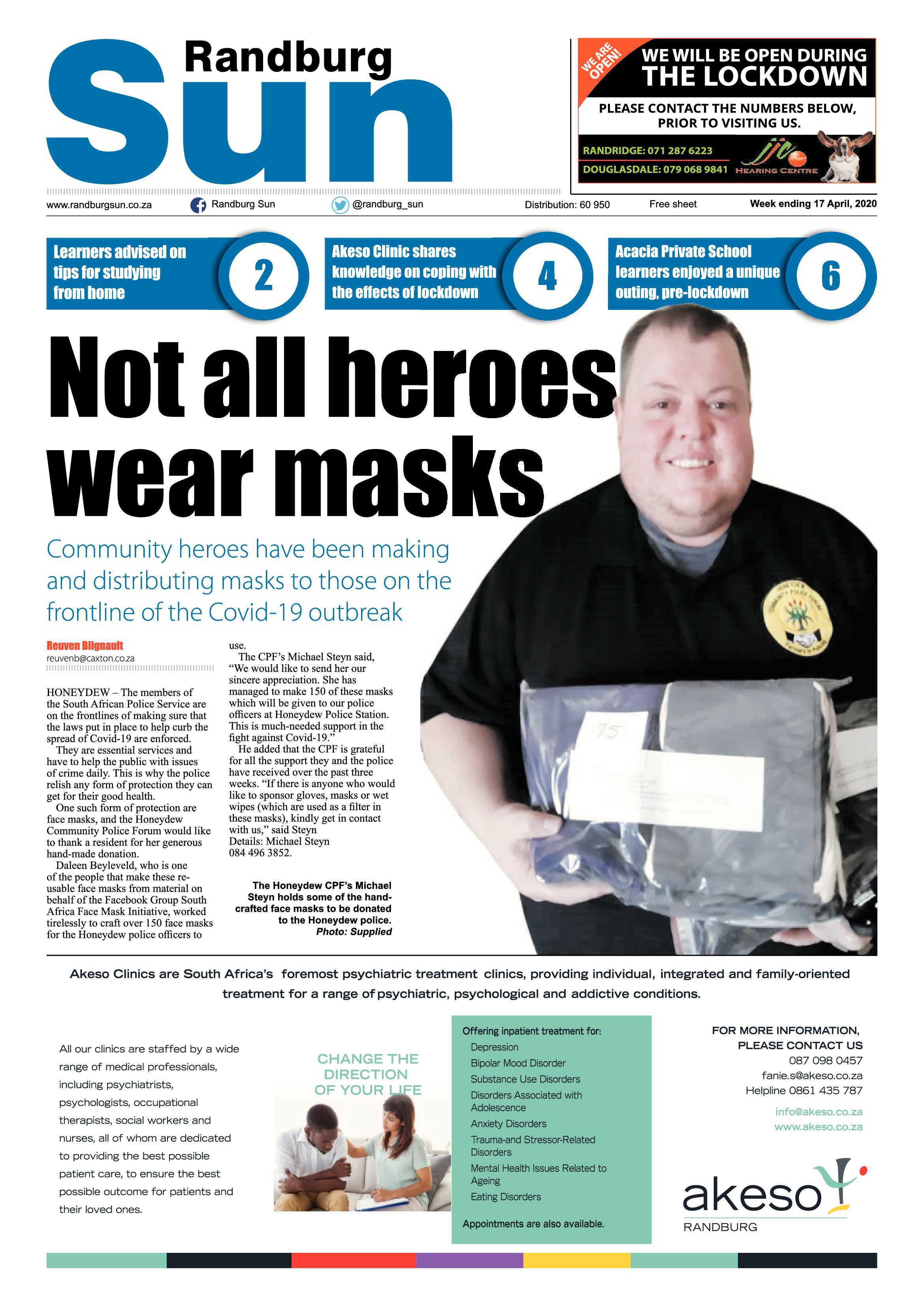 Randburg Sun 17 April 2020 page 1