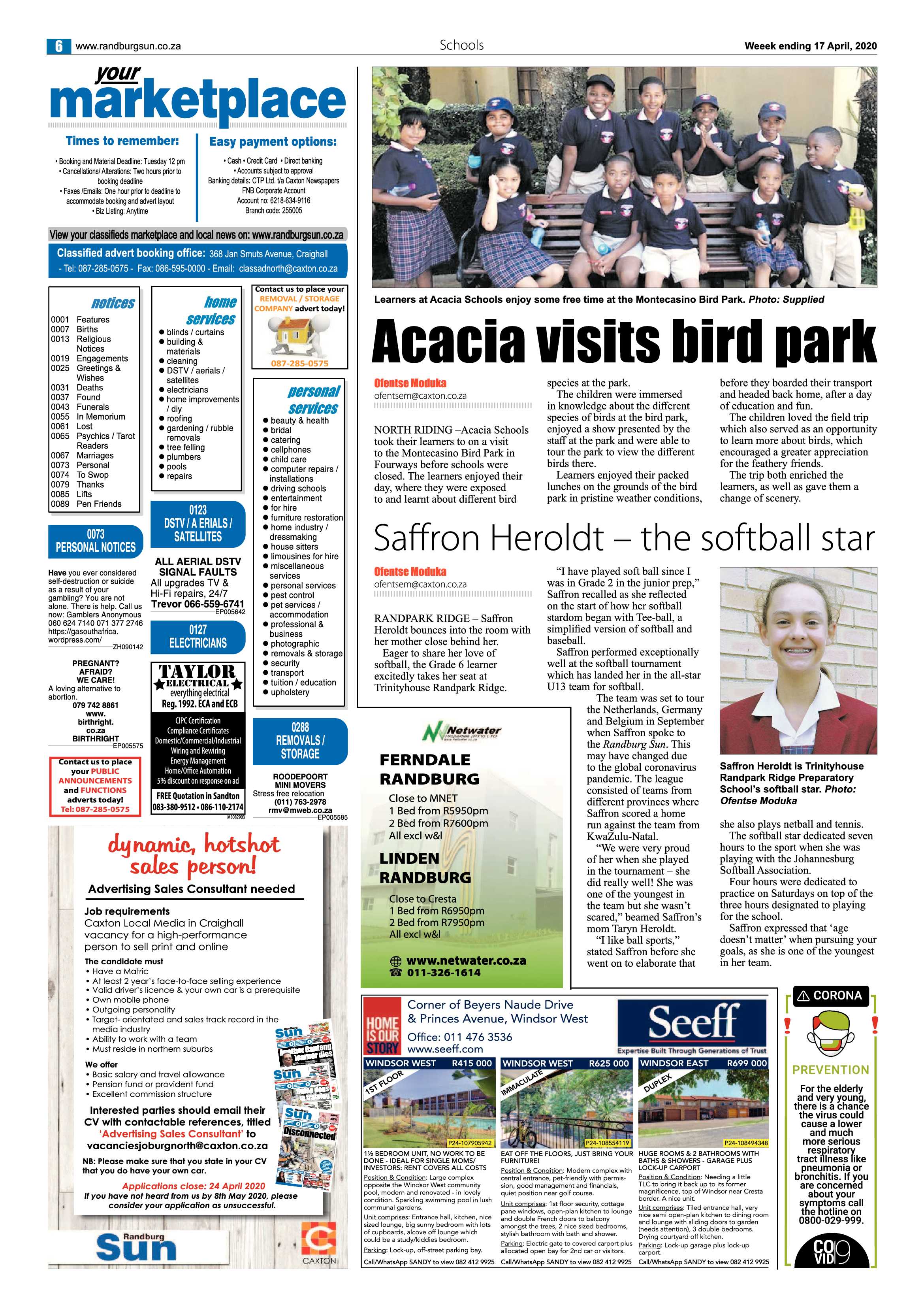 Randburg Sun 17 April 2020 page 6