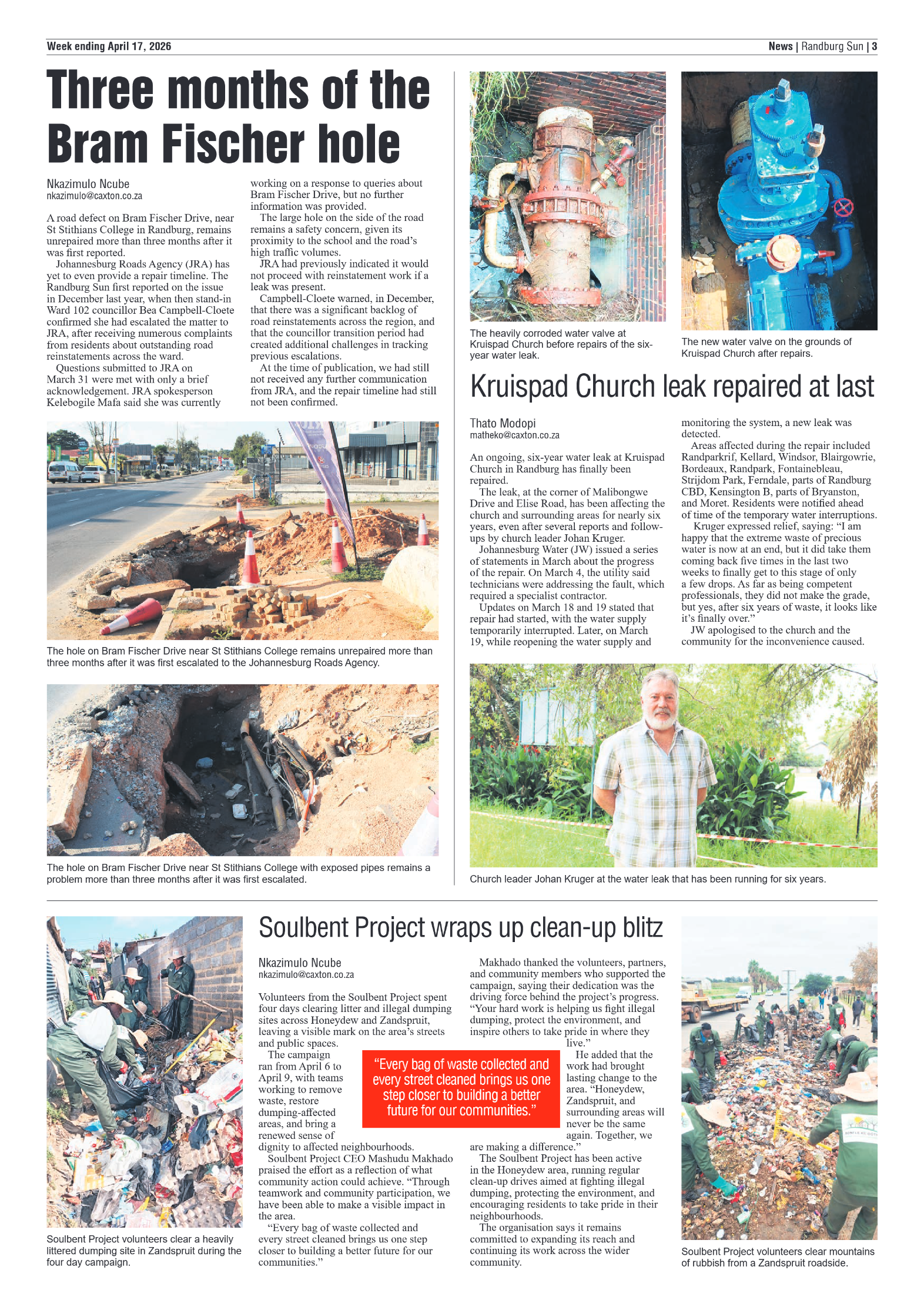 Randburg Sun 17 April 2026 page 3