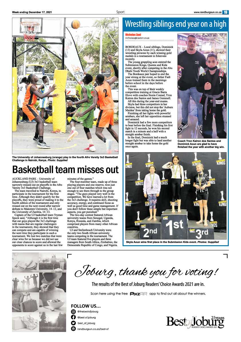 Randburg Sun 17 December 2021 page 19