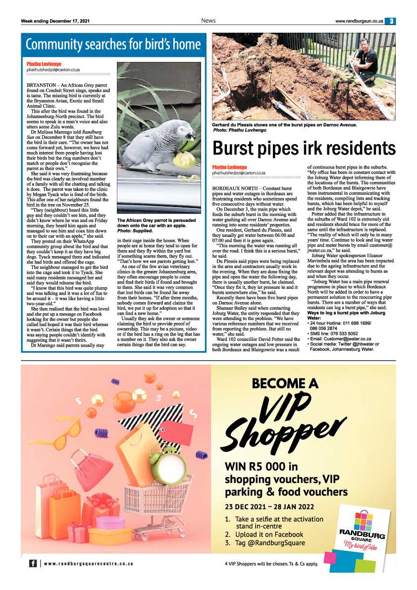 Randburg Sun 17 December 2021 page 3