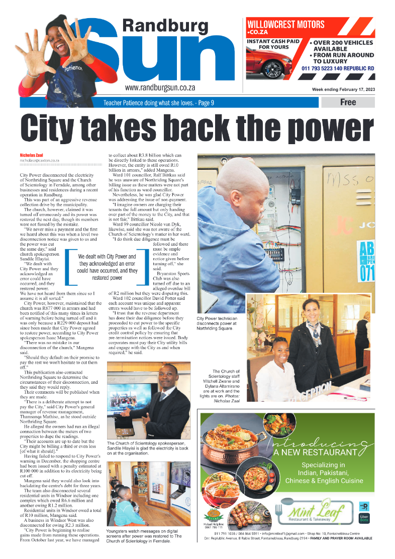 Randburg Sun 17 Feb 2023 page 1