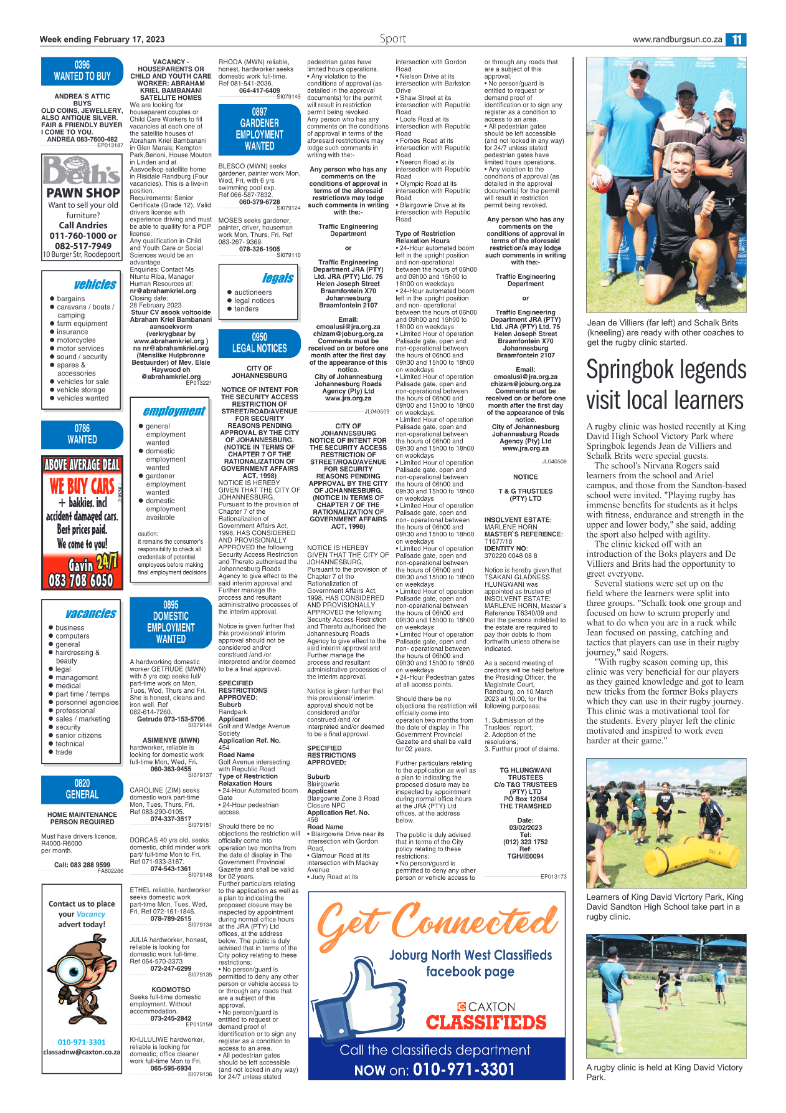 Randburg Sun 17 Feb 2023 page 11