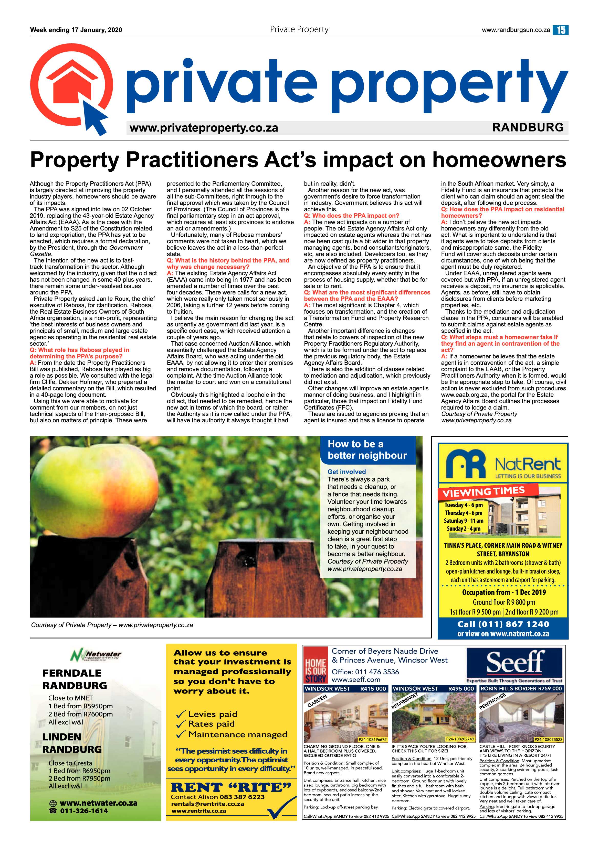 Randburg Sun 17 January 2020 page 15