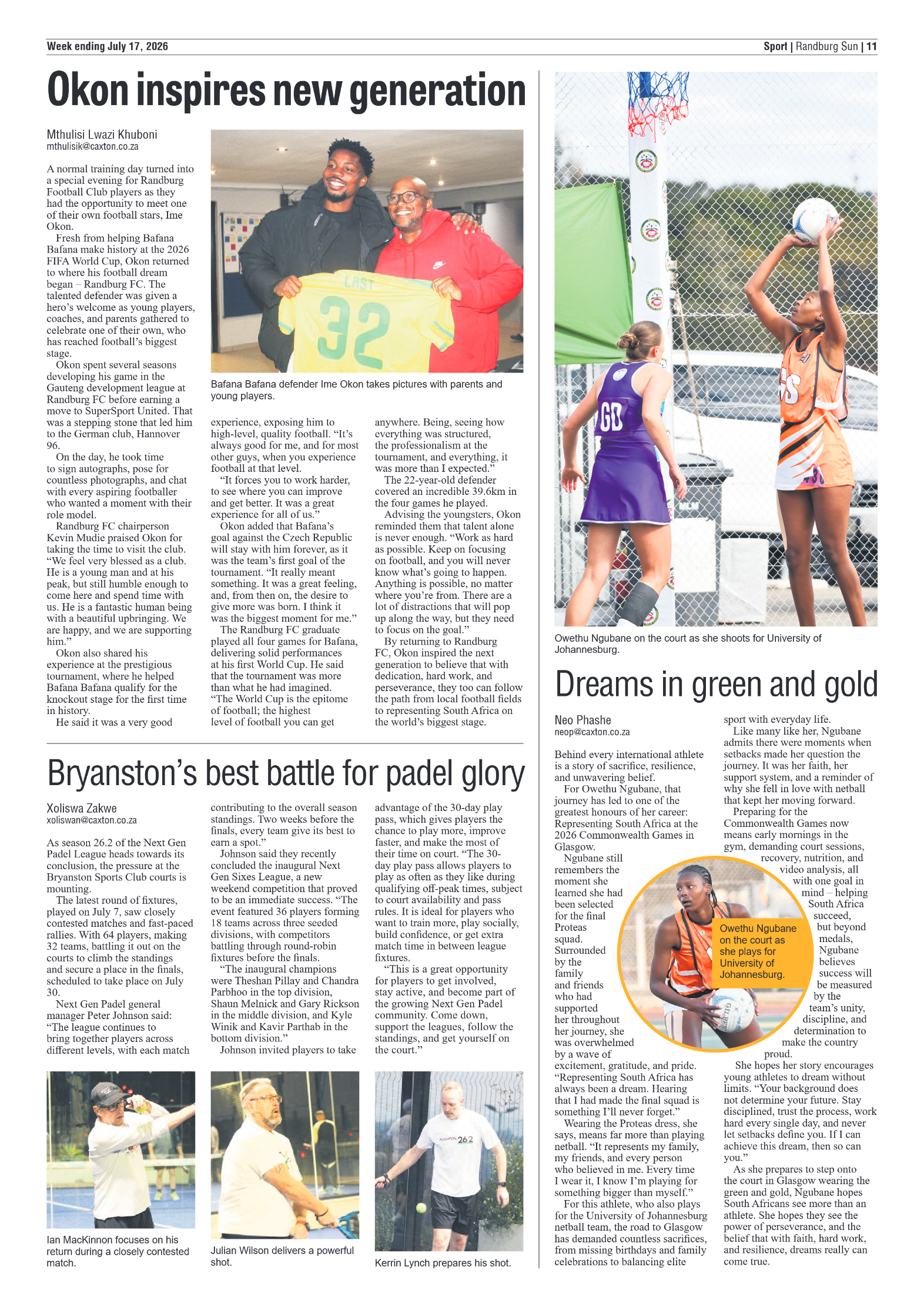 Randburg Sun 17 July 2026 page 11