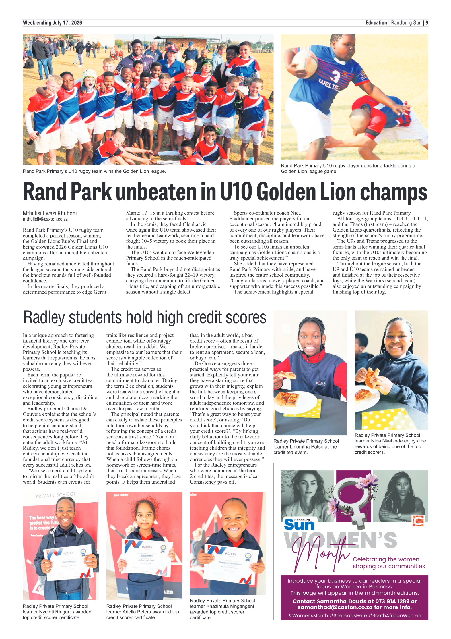 Randburg Sun 17 July 2026 page 9