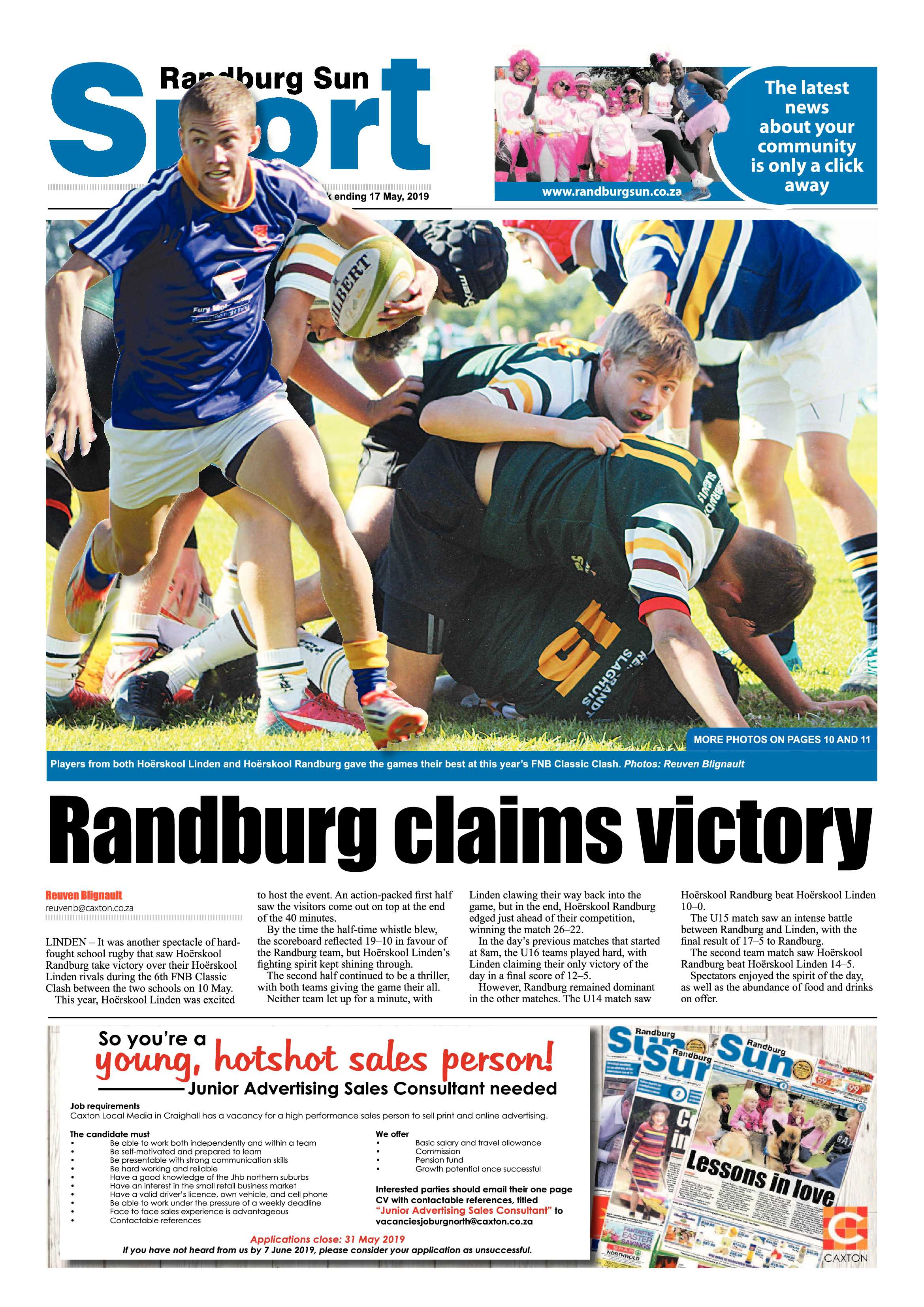 Randburg Sun 17 May, 2019 page 20