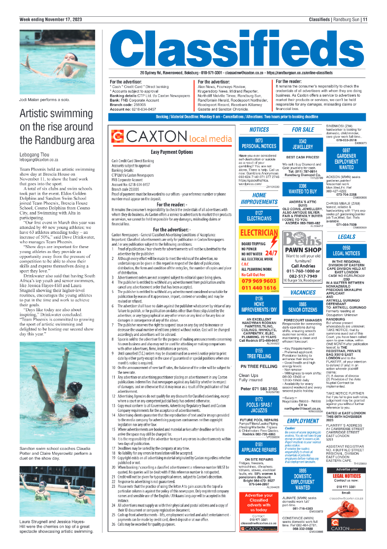 Randburg Sun 17 November 2023 page 11