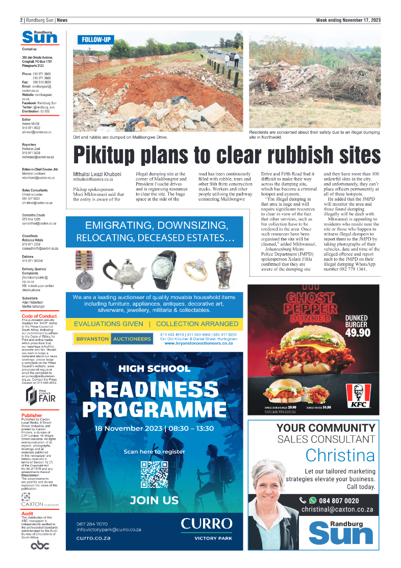 Randburg Sun 17 November 2023 page 2