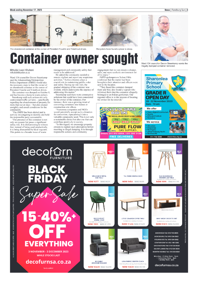 Randburg Sun 17 November 2023 page 3
