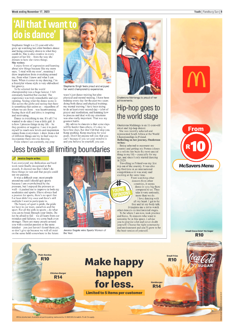 Randburg Sun 17 November 2023 page 9