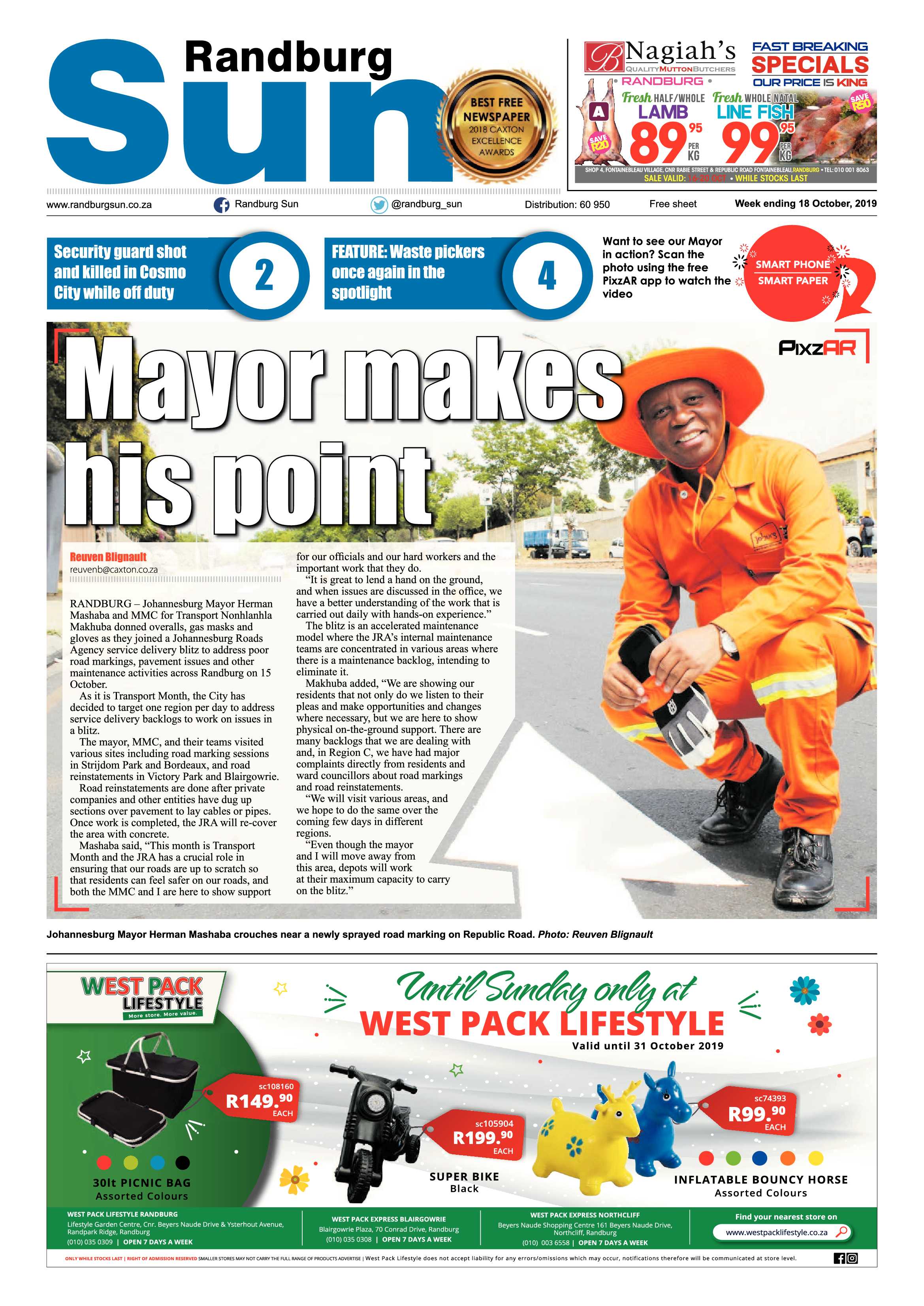 Randburg Sun 17 October, 2019 page 1
