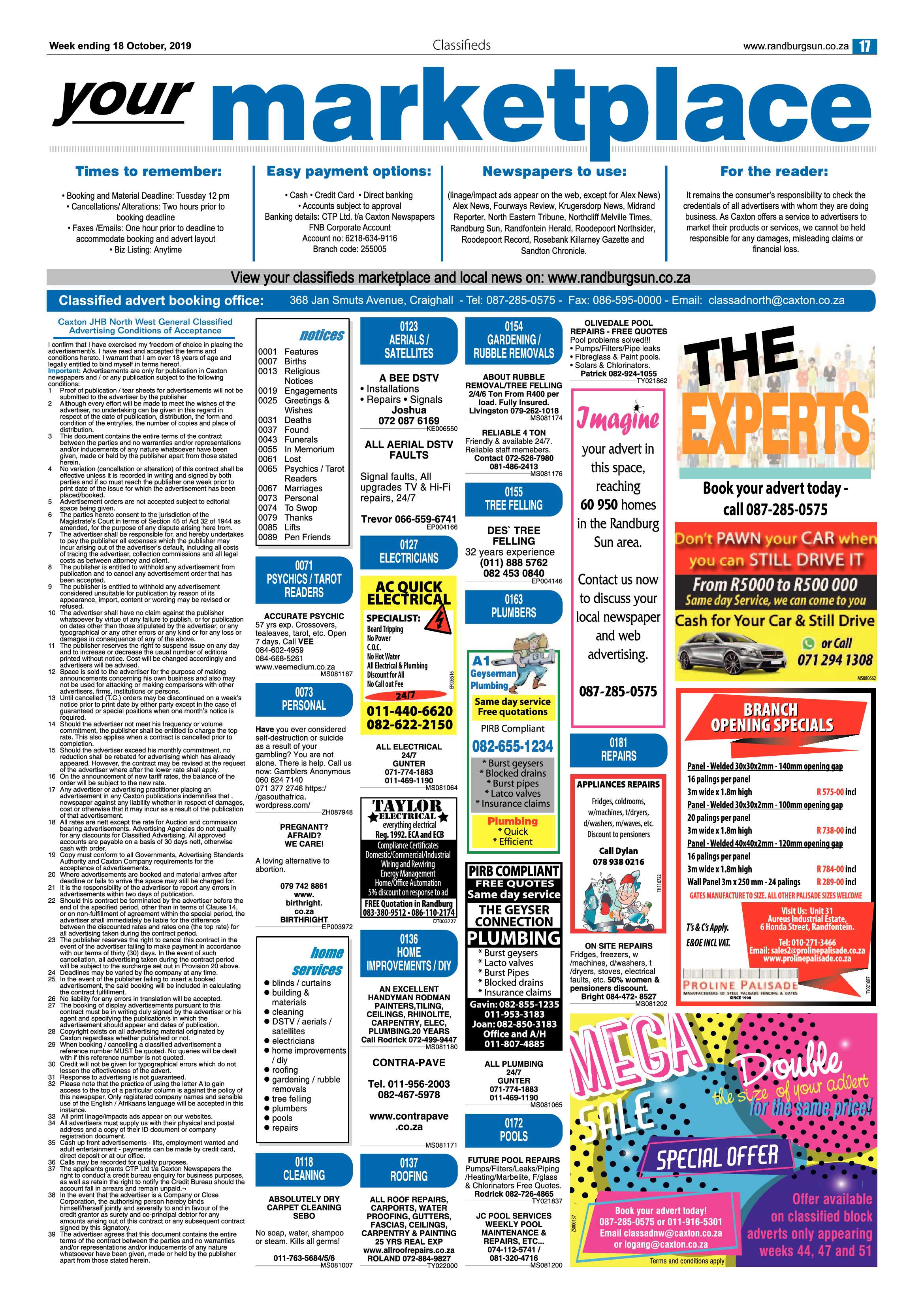 Randburg Sun 17 October, 2019 page 17