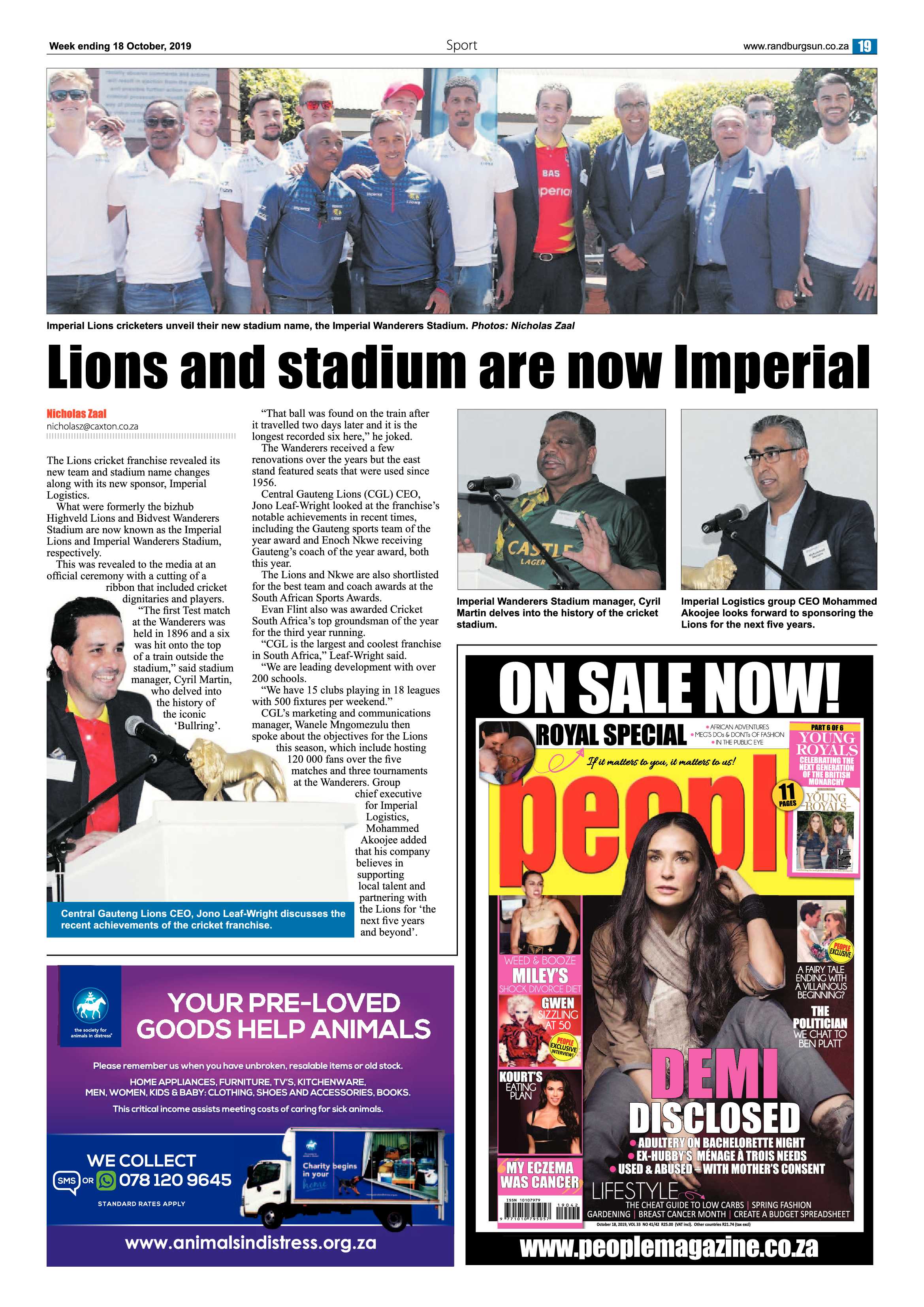 Randburg Sun 17 October, 2019 page 19