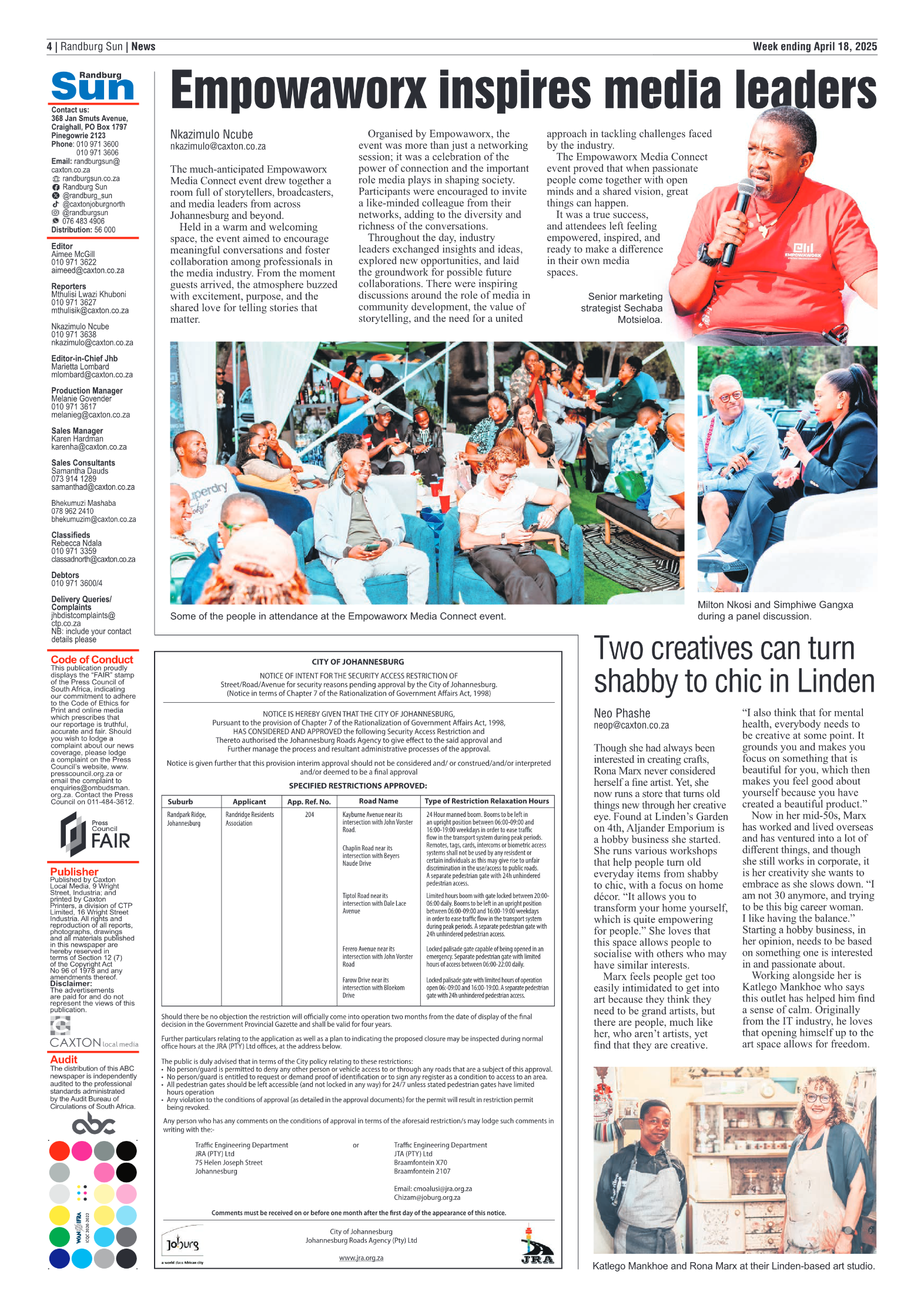 Randburg Sun 18 April 2025 page 4
