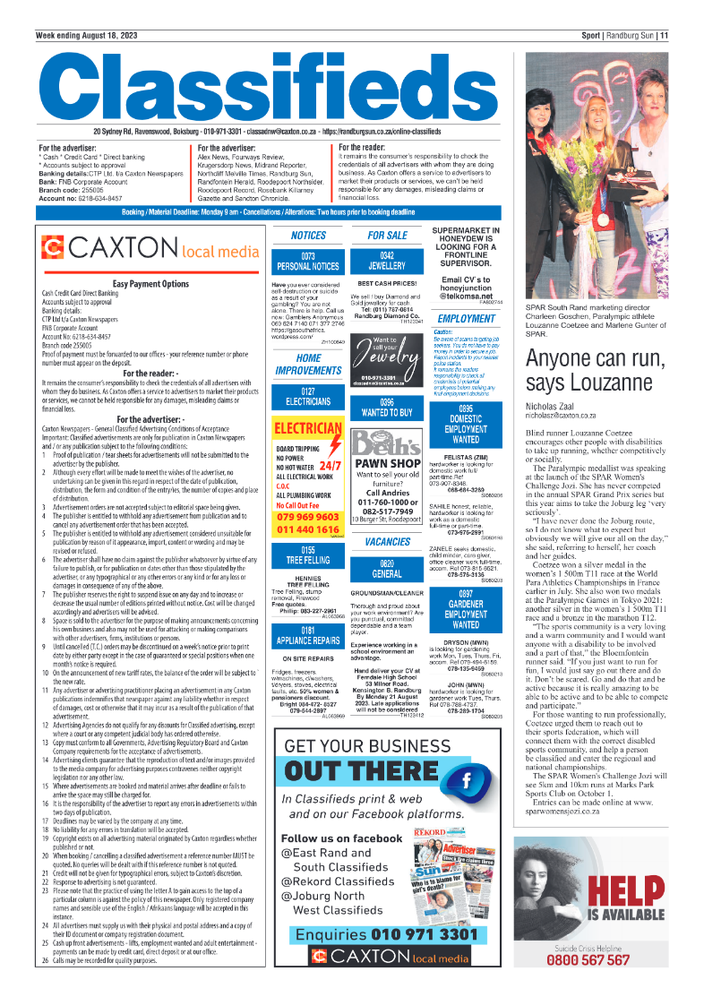 Randburg Sun 18 August 2023 page 11