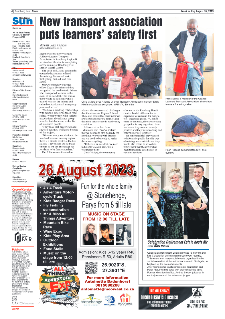 Randburg Sun 18 August 2023 page 4