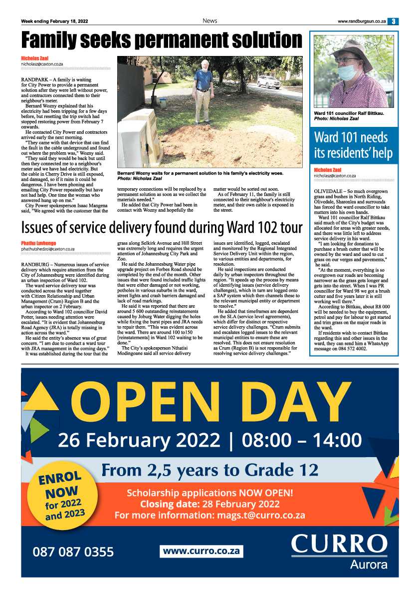 Randburg Sun 18 February 2022 page 3