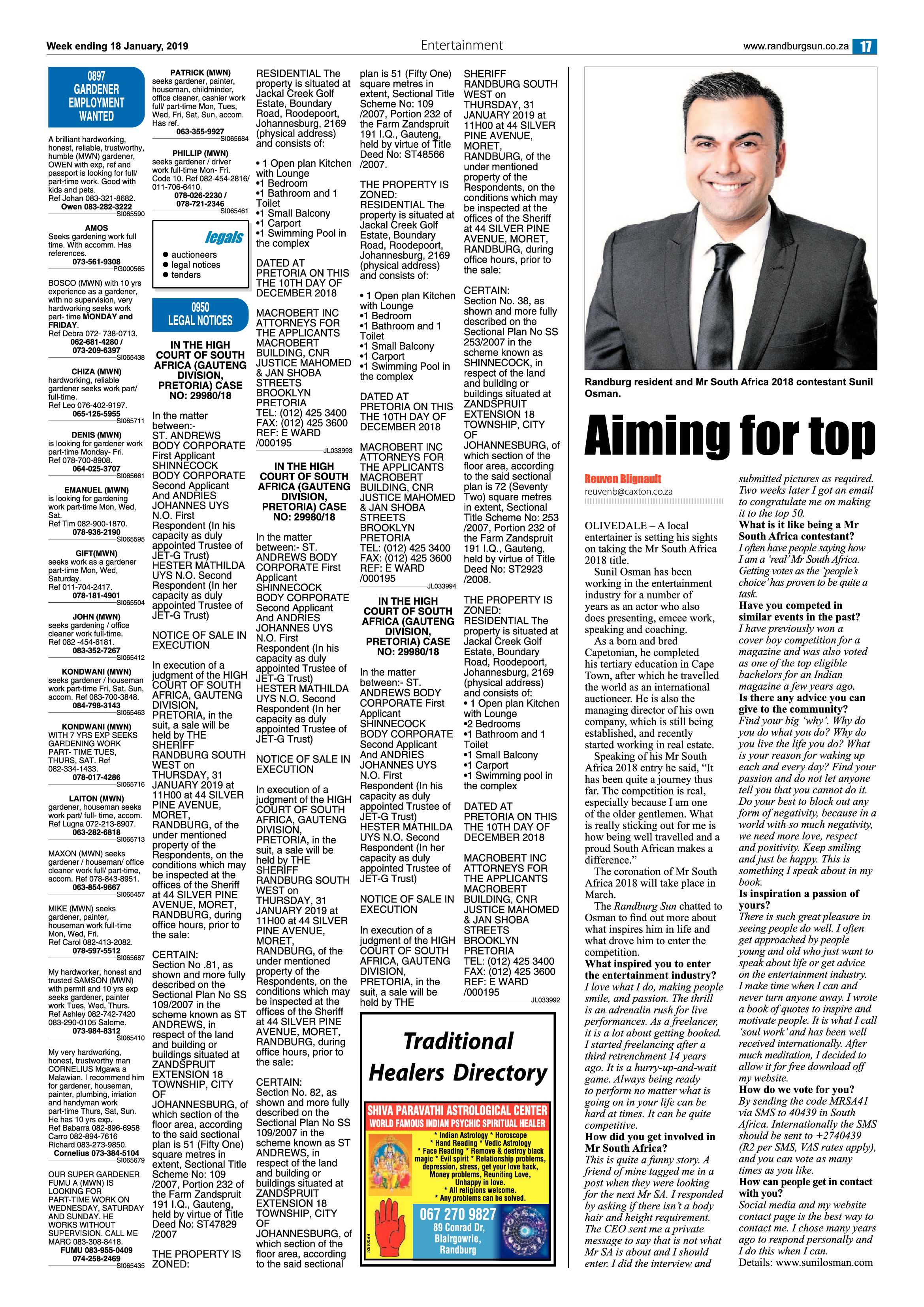 Randburg Sun 18 January 2018 page 17