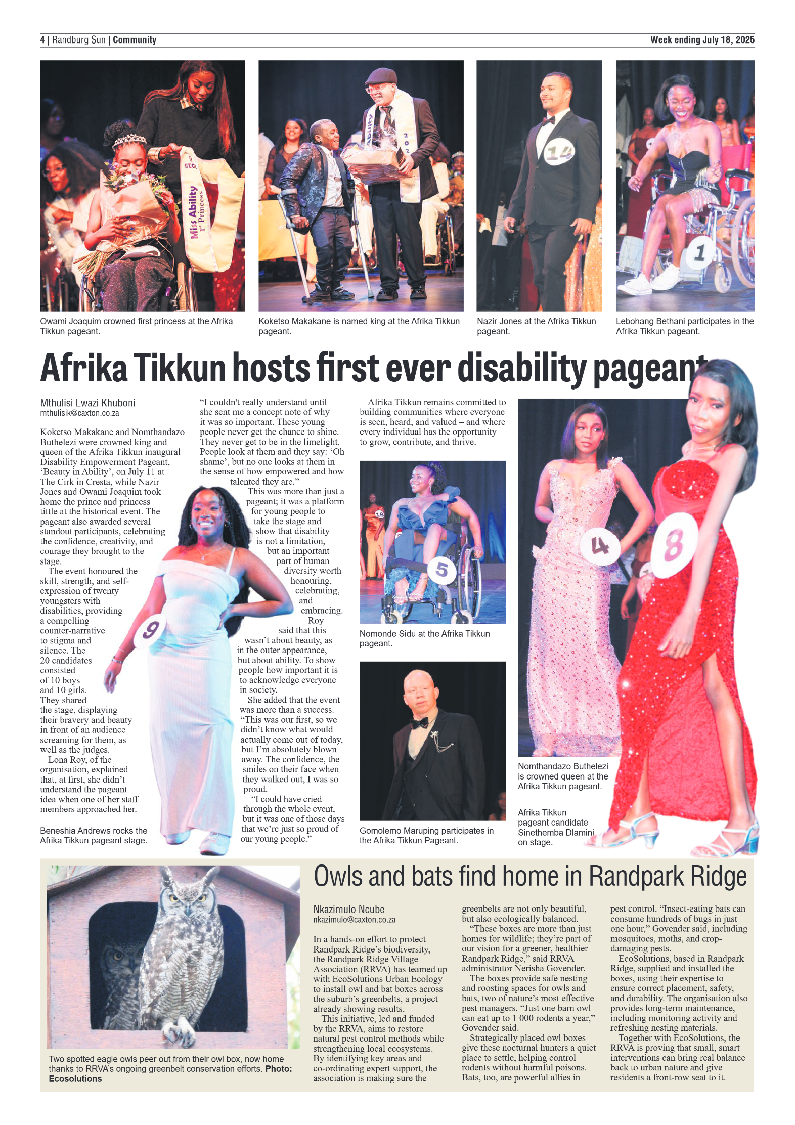 Randburg Sun 18 July 2025 page 4