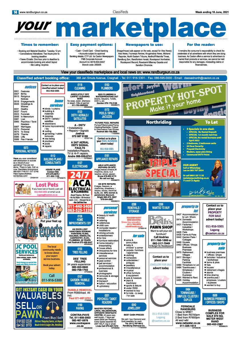 Randburg Sun 18 June 2021 page 14