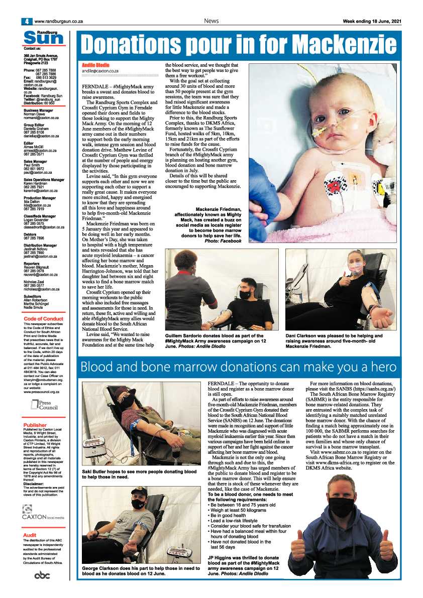 Randburg Sun 18 June 2021 page 4