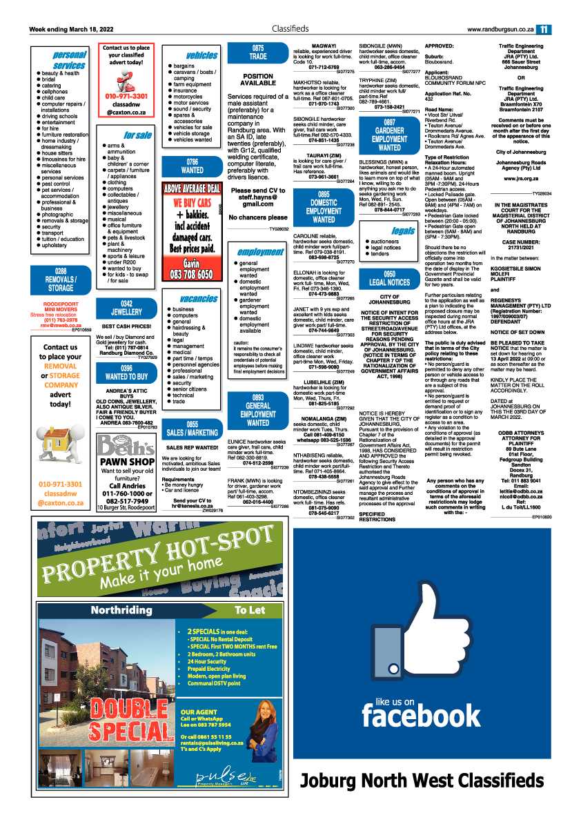 Randburg Sun 18 March 2022 page 11