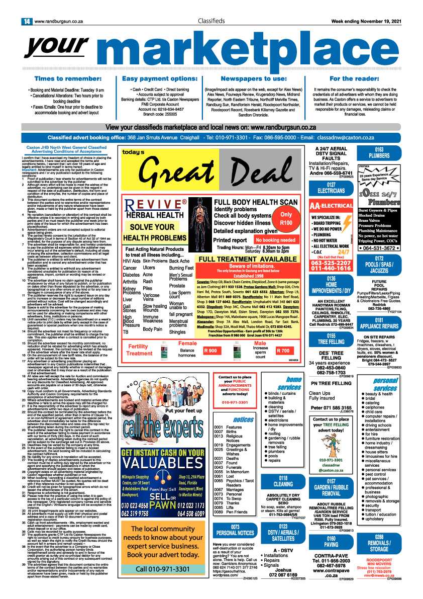 Randburg Sun 19 November 2021 page 14