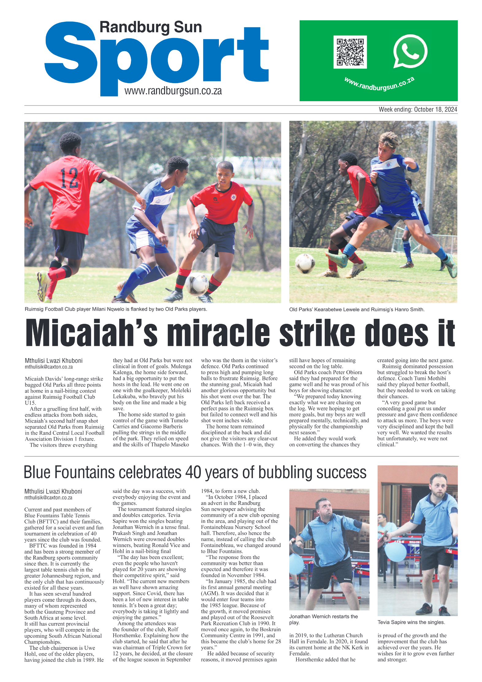 Randburg Sun 18 October 2024 page 16