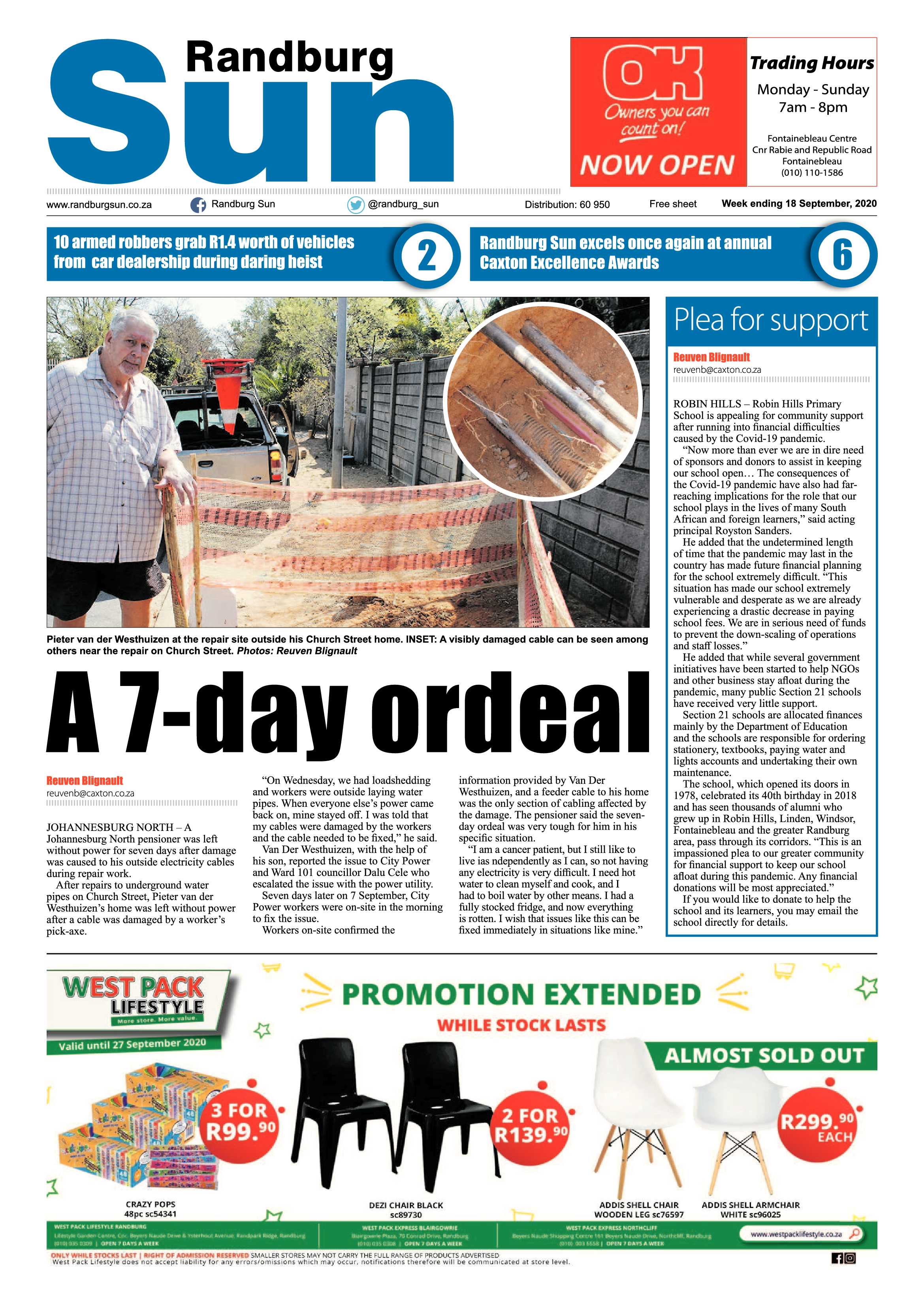 Randburg Sun 18 September 2020 page 1