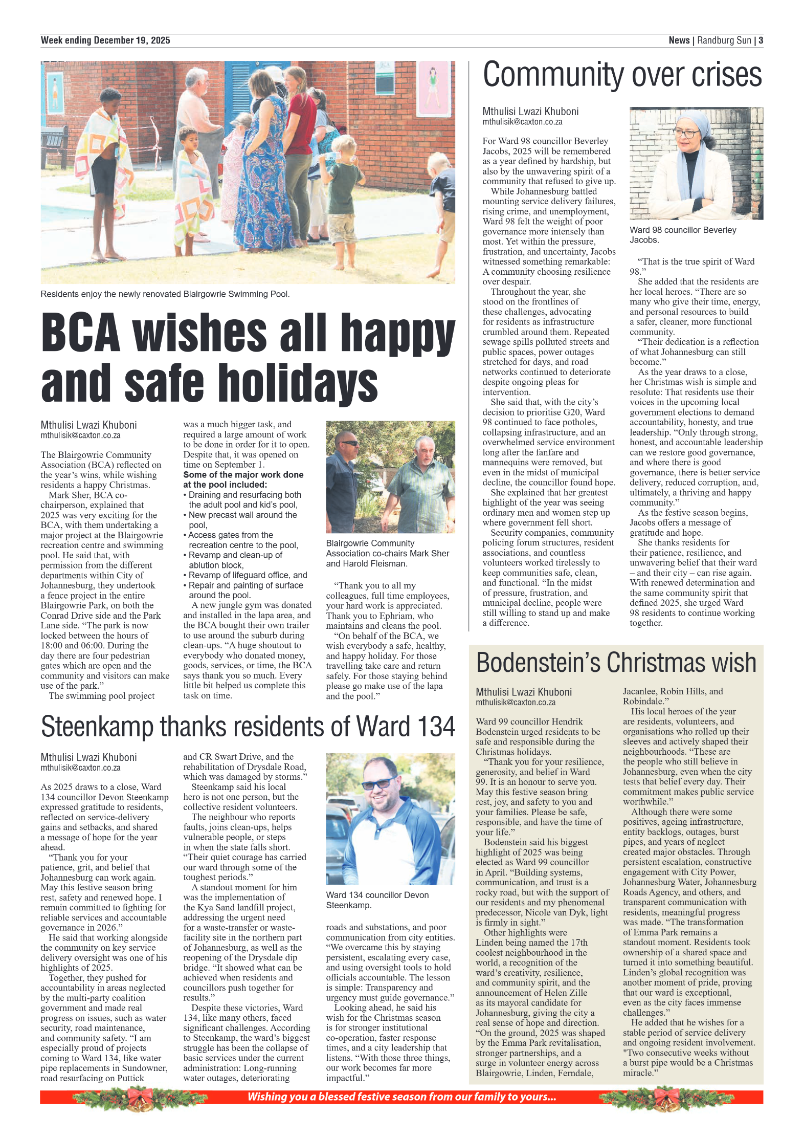 Randburg Sun 19 December 2025 page 3