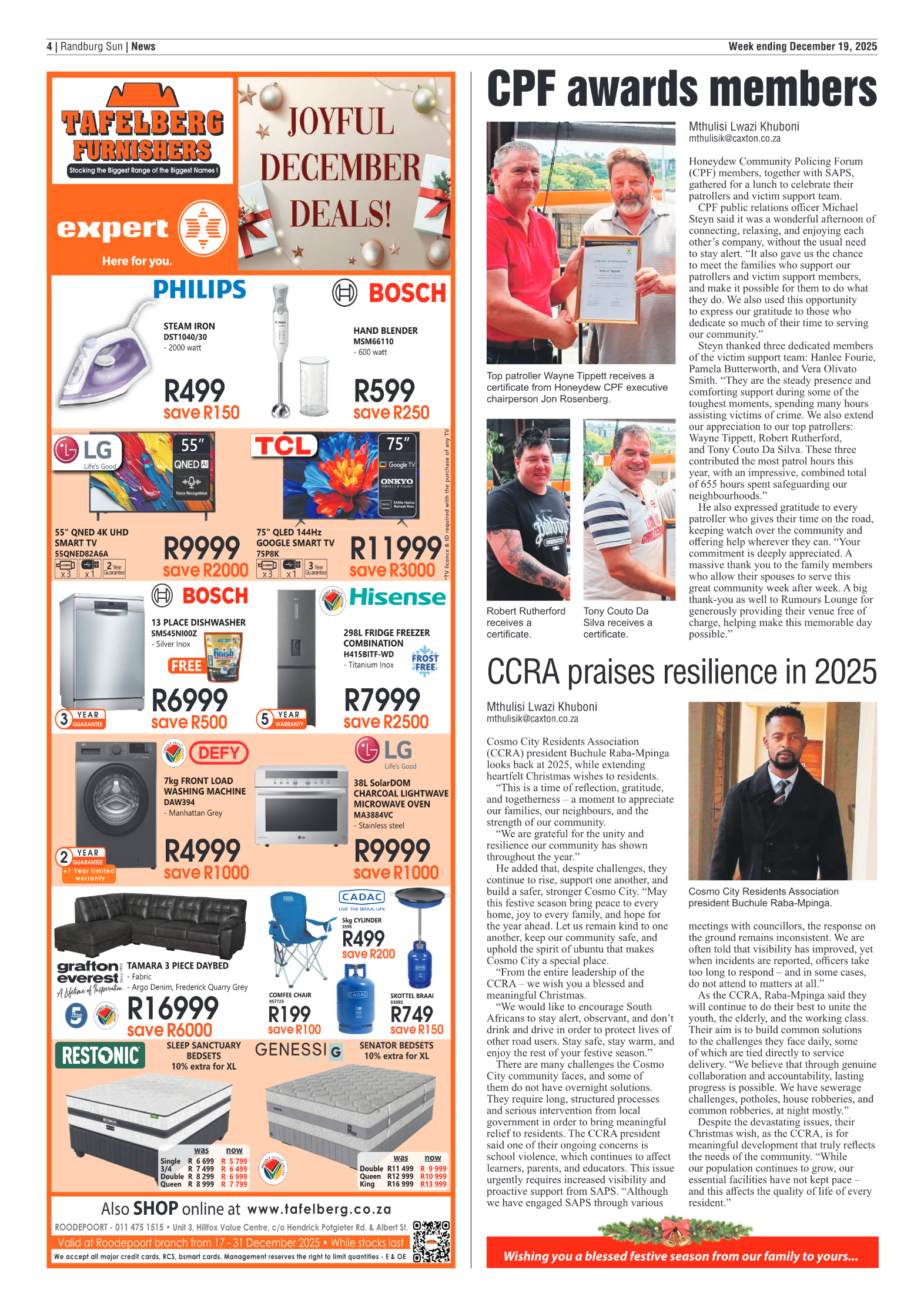 Randburg Sun 19 December 2025 page 4